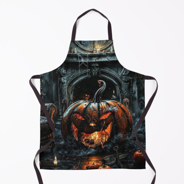 Item preview, Haunted Halloween Pumpkin – Gothic Jack O Lantern in Dark Manor designed and sold by DrakariArt.