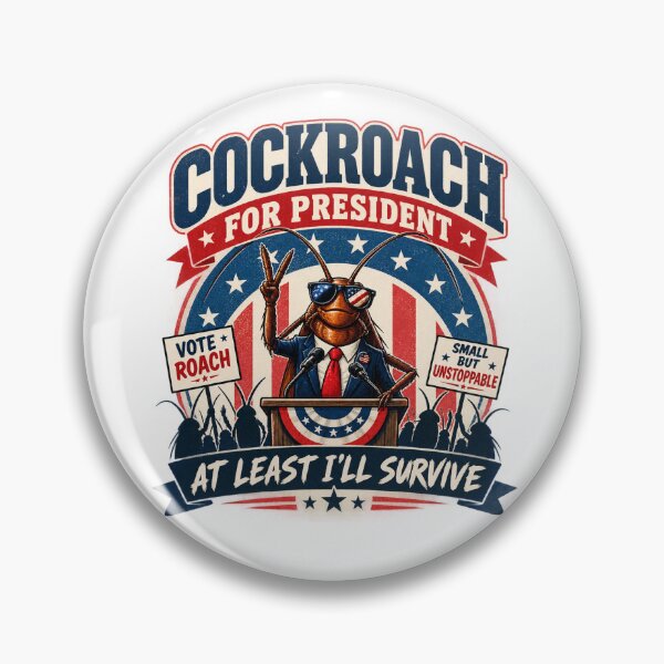 Item preview, Cockroach for President Funny Political Satire Election designed and sold by GraphicGaze13.