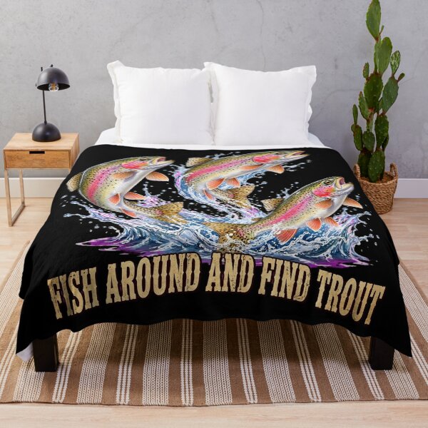 Item preview, Trout Fishing Retro Funny Design for Anglers and Fishermen T-Shirt designed and sold by Teetreasure2.