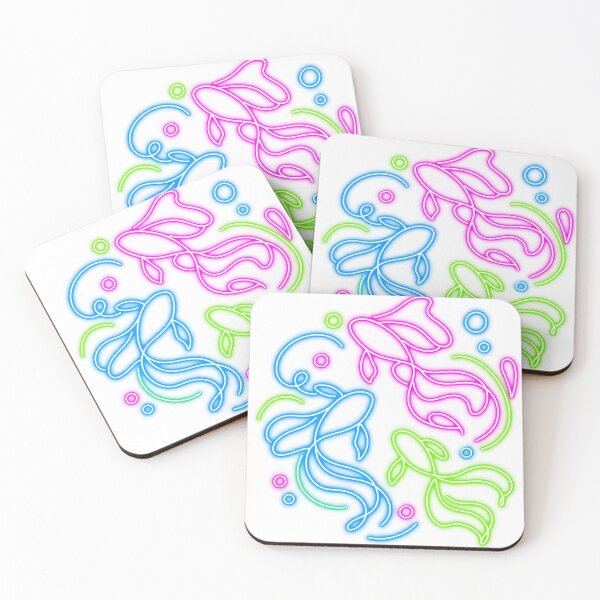 Item preview, Neon Goldfish — Minimal One-Line Japanese Pop Art designed and sold by アミヤジャ.
