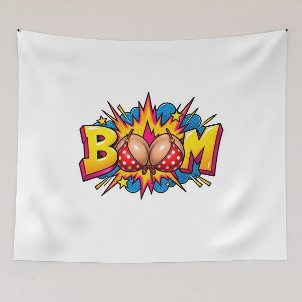 Item preview, BOOM Bikini Pop Art Comic Sticker designed and sold by Pigmentra.