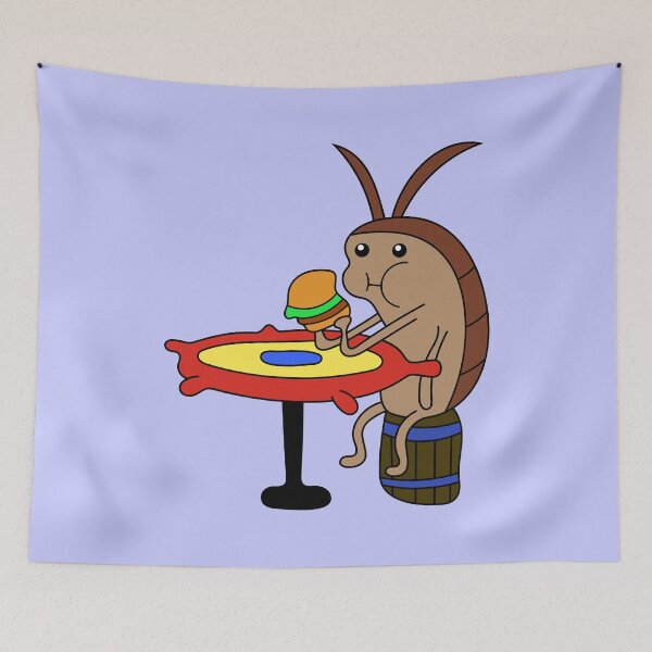 Item preview, SpongeBob SquarePants Cockroach eating a Krabby Patty designed and sold by DibujandoPorfa.