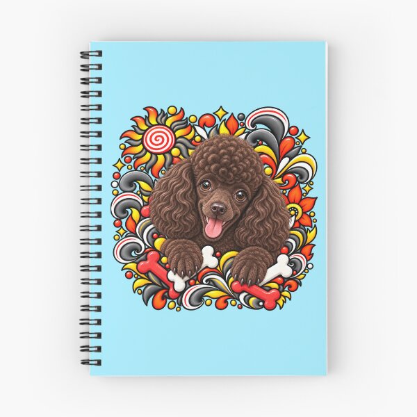 Item preview, Brown Poodle Floral Art - Bones & Swirls Decor designed and sold by PixelsPaws.