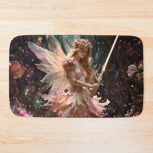 Item preview, Enchanted Fairy Wielding Glowing Sword designed and sold by Storybook Botanica.