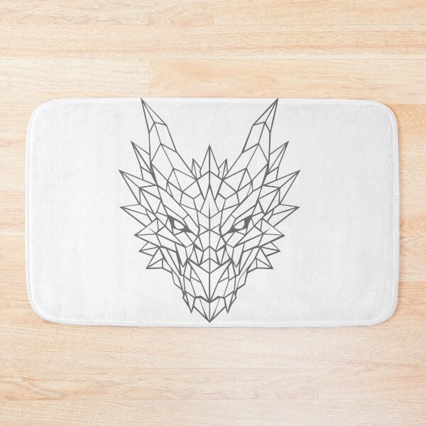 Item preview, Geometric Dragon | Minimalist Mythical Creature Line Art designed and sold by HexVoid.