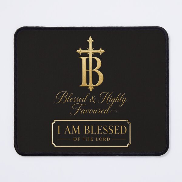 Item preview, Blessed & Highly Favoured I Am Blessed Of The Lord Gold Cross designed and sold by KINGDOM GOLD STUDIO.
