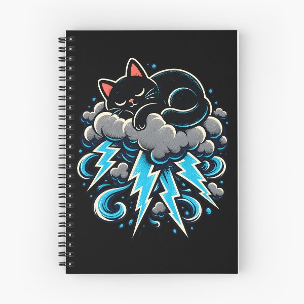 Item preview, Black Cat Sleeping on Stormy Cloud designed and sold by palaco210.