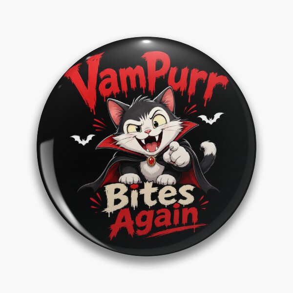 Item preview, Vampurr Bites Again Funny Cat designed and sold by TheEndDesign.