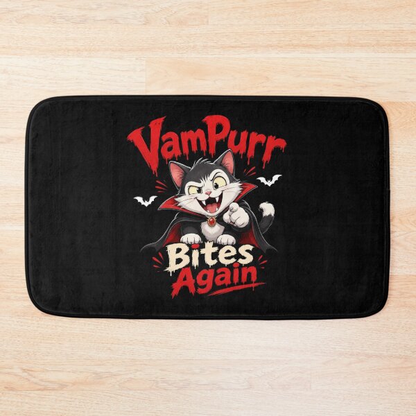 Item preview, Vampurr Bites Again Funny Cat designed and sold by TheEndDesign.