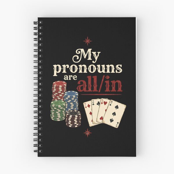 Item preview, My Pronouns Are All/In Poker Player Gambler Card Game designed and sold by w66aboo.