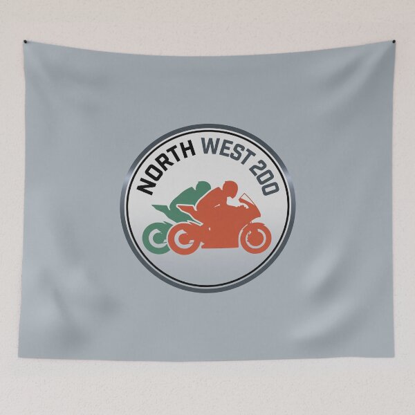 Item preview, North West 200 Irish Road Racing Circular Emblem Motorcycle Badge designed and sold by KiwiRider.