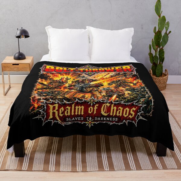 Aperçu de l'œuvre Pochette vintage de l'album Realm Of Chaos du groupe de metal Bolt Thrower créée et vendue par shirtgrass.