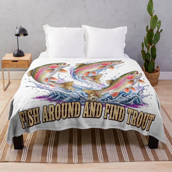 Item preview, Trout Fishing Retro Funny Design for Anglers and Fishermen T-Shirt designed and sold by Teetreasure2.