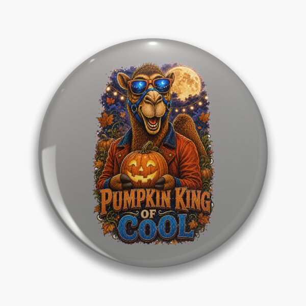 Item preview, Pumpkin King Of Cool – Premium Camel & Quirk T-Shirt- Cool Halloween Animal Graphic Camel T-Shirt designed and sold by Camel & Quirk.