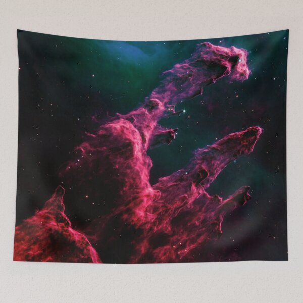 Item preview, JWST Pillars of Creation - Deep Space Art Magenta Fuchsia Teal dark designed and sold by 2sweetsDesign.