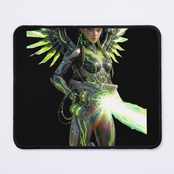 Item preview, Cyber Ranger Queen - Neon Green Sci-Fi Armor Girl designed and sold by EvolutionMerch.