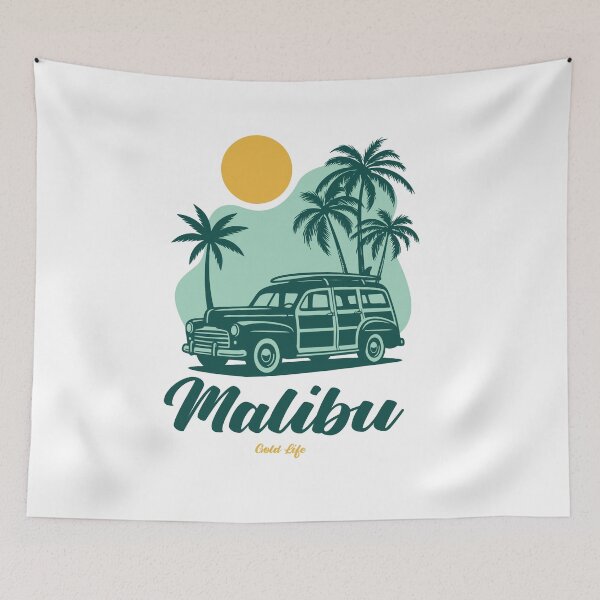 Item preview, Coche de surf antiguo de Malibú Beach designed and sold by bolayousri.