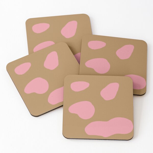 Item preview, Tan with Rose Blobs (Abstract Shapes) designed and sold by ZodiacGradient.