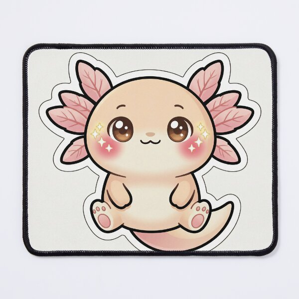 Item preview, Cute Axolotl Pastel Kawaii Sticker Art designed and sold by DIUMERI.