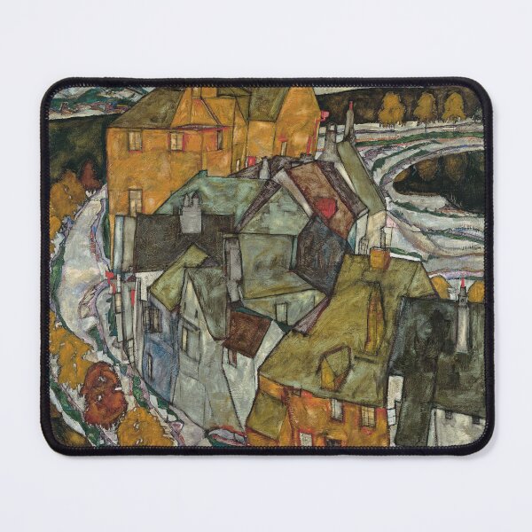 Item preview, Egon Schiele Townscape Wall Art Crescent of Houses Vintage Expressionist Landscape designed and sold by RickE.