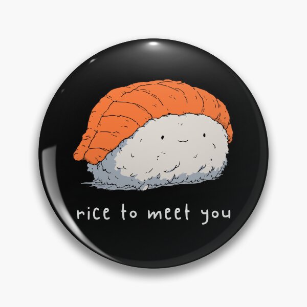 Item preview, Rice To Meet You Cute Nigiri Sushi | Funny Food Pun Art designed and sold by kuwagatamushi.