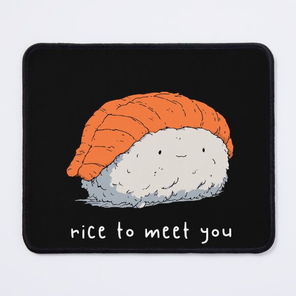 Item preview, Rice To Meet You Cute Nigiri Sushi | Funny Food Pun Art designed and sold by kuwagatamushi.