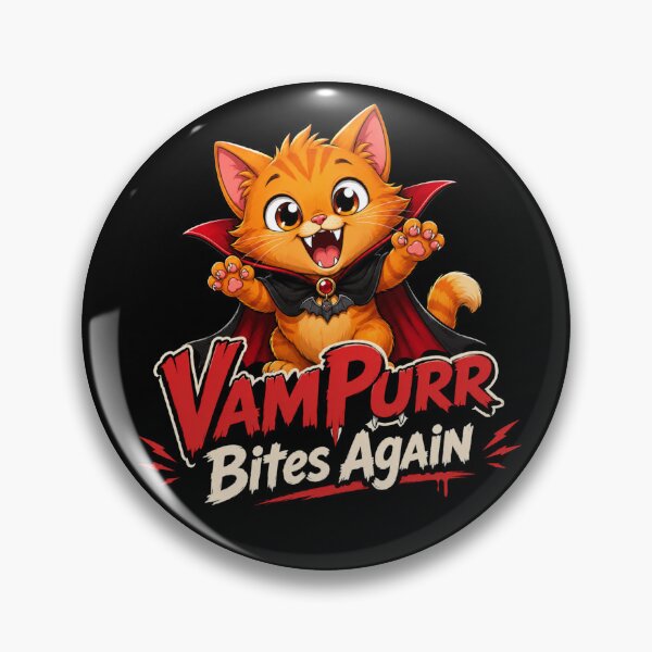 Item preview, Vampurr Bites Again Funny Cat designed and sold by TheEndDesign.