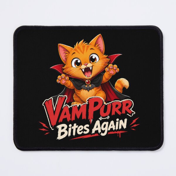 Item preview, Vampurr Bites Again Funny Cat designed and sold by TheEndDesign.