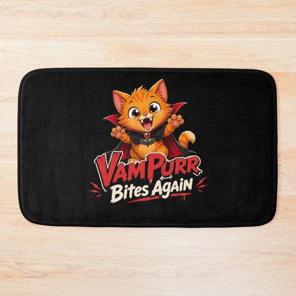 Item preview, Vampurr Bites Again Funny Cat designed and sold by TheEndDesign.