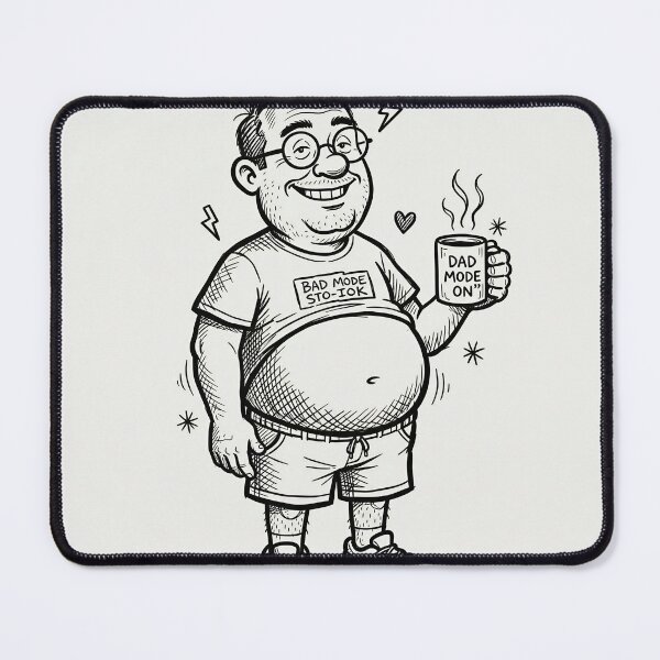 Item preview, Dad Jokes Dad Bod Funny Cartoon T-Shirt designed and sold by DIUMERI.