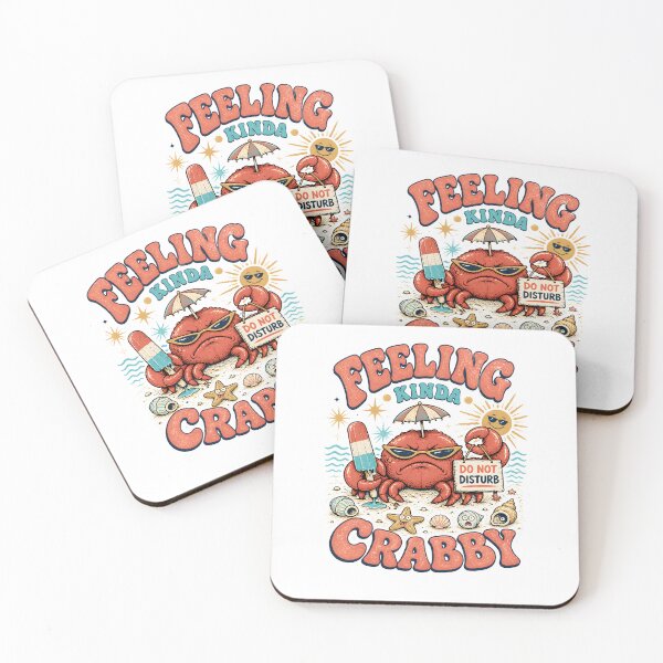 Item preview, Feeling Kinda Crabby Funny Retro Beach Crab designed and sold by ice-apparel.