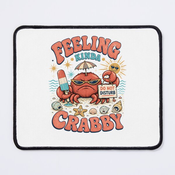 Item preview, Feeling Kinda Crabby Funny Retro Beach Crab designed and sold by ice-apparel.