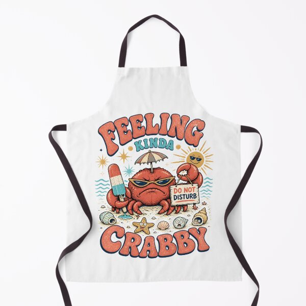 Item preview, Feeling Kinda Crabby Funny Retro Beach Crab designed and sold by ice-apparel.