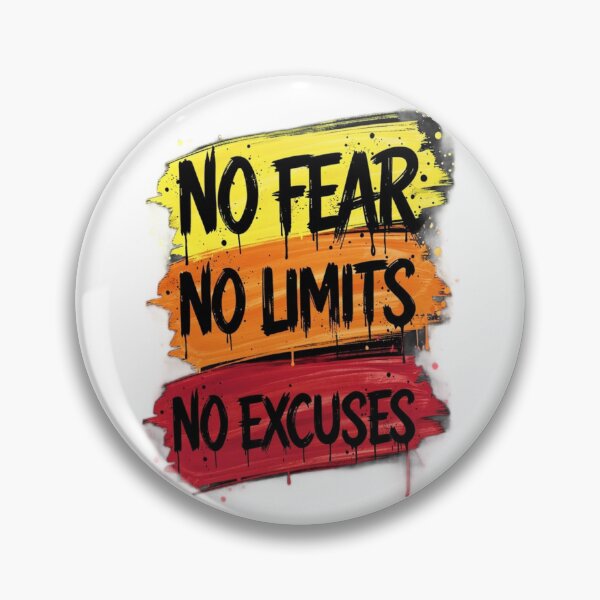 Item preview, No Fear No Limits No Excuses – Bold Motivation Graffiti designed and sold by aloksahu123.