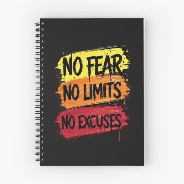 Item preview, No Fear No Limits No Excuses – Bold Motivation Graffiti designed and sold by aloksahu123.