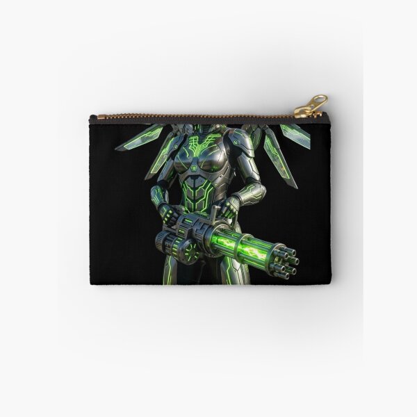 Item preview, Cyber Ranger Queen 2 - Neon Green Sci-Fi Armor Girl designed and sold by EvolutionMerch.