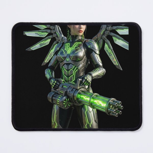 Item preview, Cyber Ranger Queen 2 - Neon Green Sci-Fi Armor Girl designed and sold by EvolutionMerch.