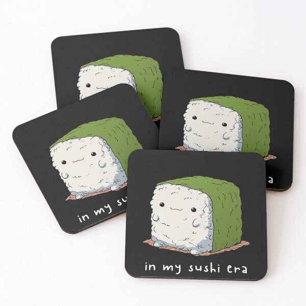 Item preview, In My Sushi Era Cute Onigiri Roll | Funny Food Meme Art designed and sold by kuwagatamushi.