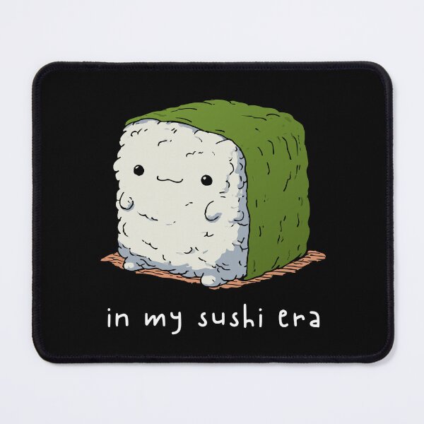 Item preview, In My Sushi Era Cute Onigiri Roll | Funny Food Meme Art designed and sold by kuwagatamushi.