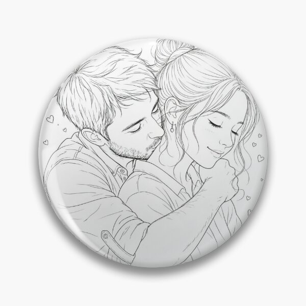Item preview, behind hug - intimate fine line art designed and sold by slow-afterdark.