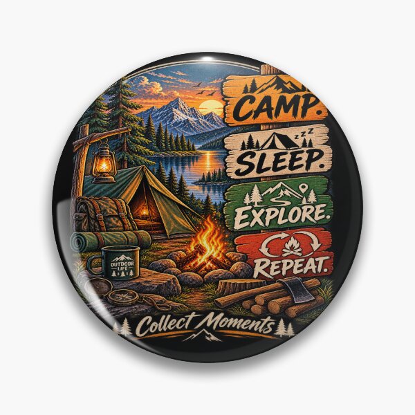 Item preview, Camp Sleep Explore Repeat – Camping Adventure Design designed and sold by Lumvero.