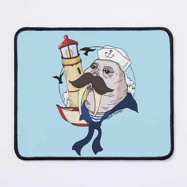 Item preview, Sailor Walrus - Nautical Illustration designed and sold by ThaisMelo.