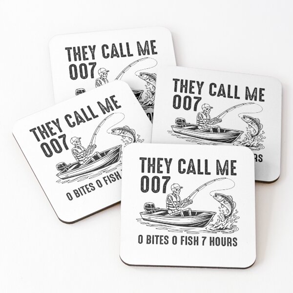 Item preview, They Call Me 007 0 Bites 0 Fish 7 Hours - Funny Skeleton Fishing Saying designed and sold by gunaone-design.