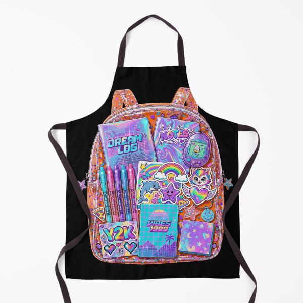 Item preview, Y2K Jelly Glitter Backpack - Holographic Dream Log & Tamagotchi Core designed and sold by LuxeBuzz.