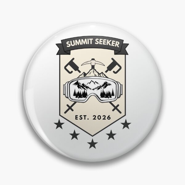 Artikelvorschau, Summit Seeker Vintage Mountaineering Badge EST 2026 Ski Stars entworfen und verkauft von SteCreator.