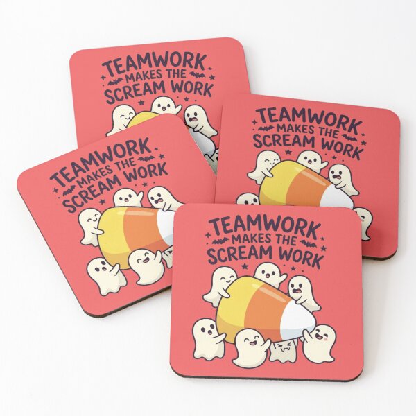Item preview, Teamwork Makes The Scream Work - Cute Ghost Candy Corn Halloween designed and sold by LUKOWEAR.