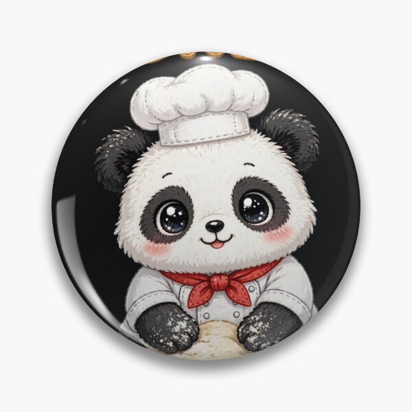 Item preview, Cute Panda Chef Baking Dough on Monday - Kawaii Kitchen Art designed and sold by Surviving Monday Club.