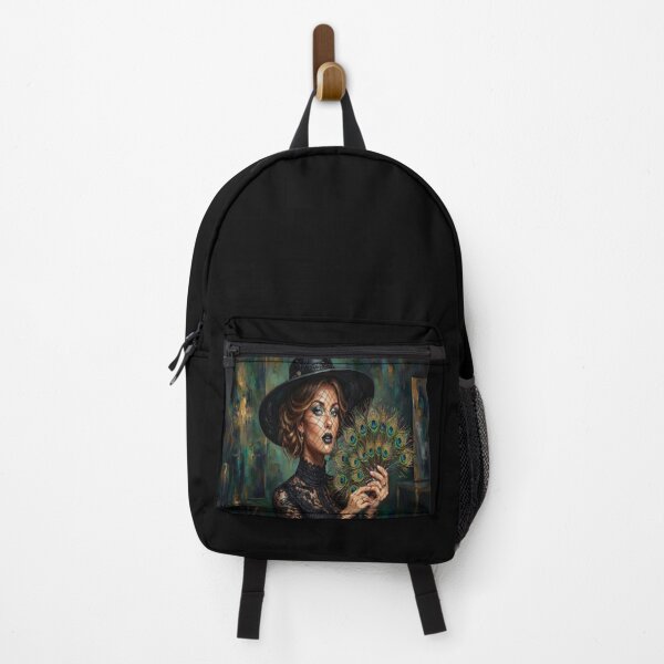 Item preview, Gothic Peacock Fan Elegance: Dark Academia & Vintage Art Print designed and sold by AfresStudio.