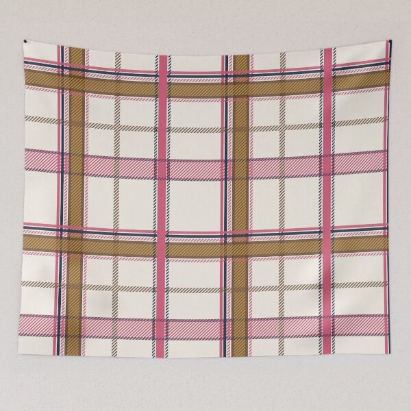 Item preview, Gingerbread and Rose Pink Plaid Pattern designed and sold by Momoko-Hikaru.