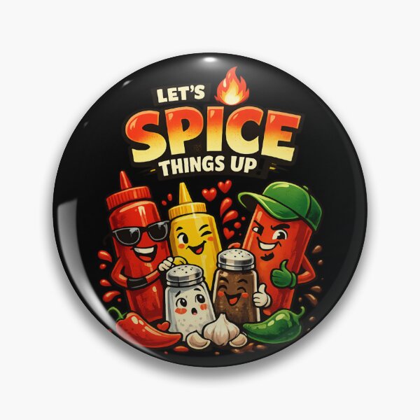 Item preview, Let’s Spice Things Up – Cute Spicy Food Cartoon designed and sold by SidTastic .